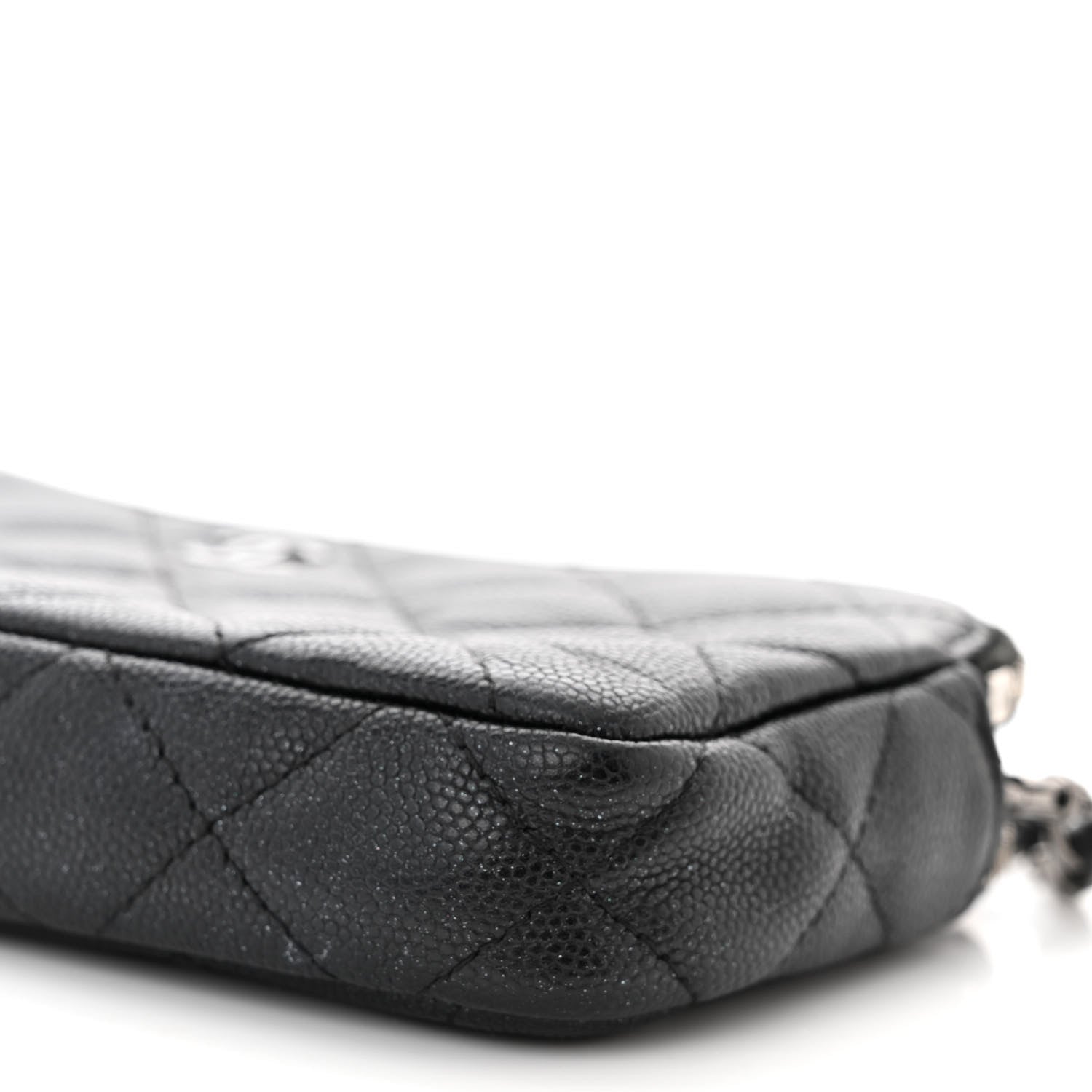Chanel Iridescent Caviar Quilted Small Clutch With Chain Black 13 of 15