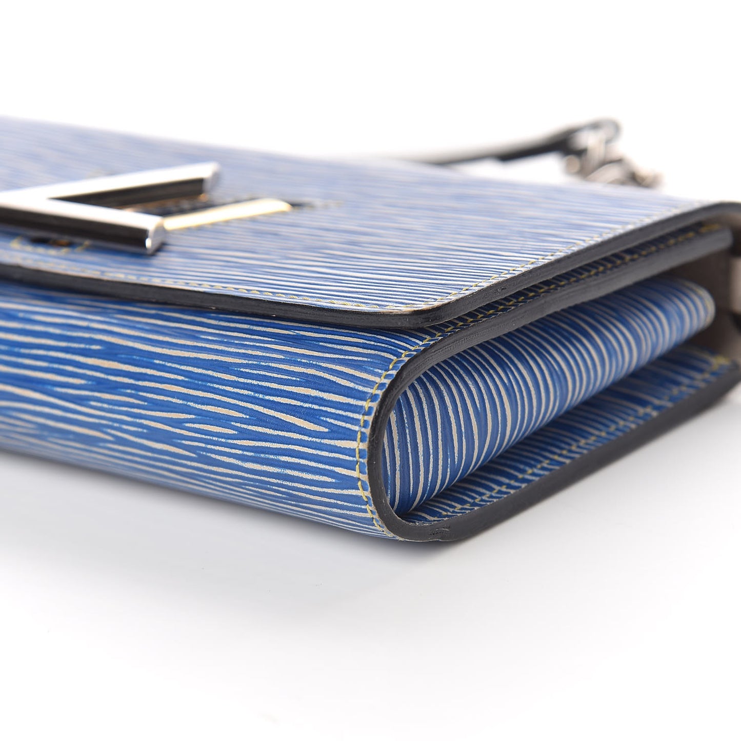 Epi Twist Chain Wallet Denim Light