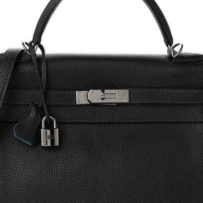 Hermes Togo Bi-Color Kelly Retourne 32 Indigo Blue Jean 8 of 10