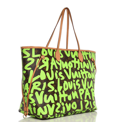 Louis Vuitton Monogram Graffiti Neverfull GM Green 3 of 10