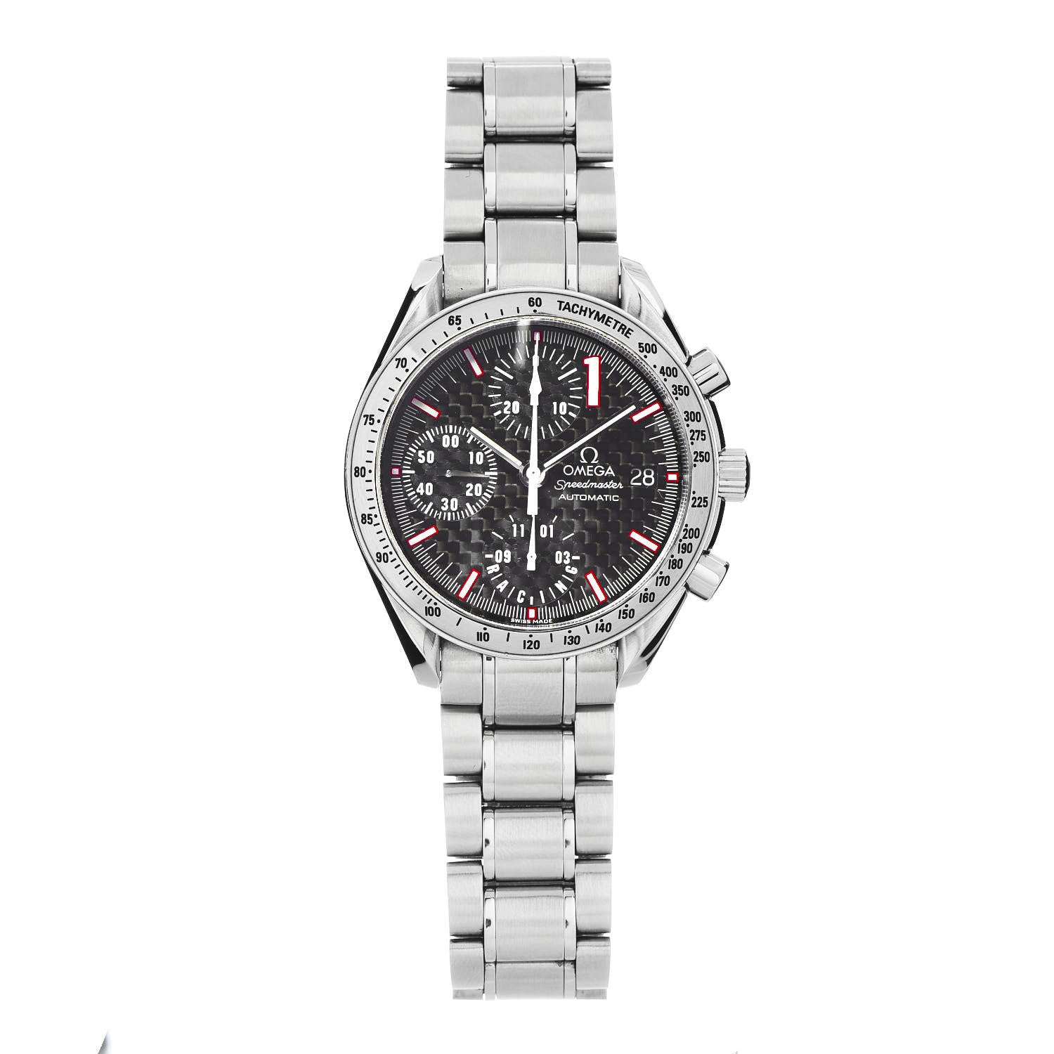Omega Stainless Steel 39mm Speedmaster Schumacher Chronograph Automatic Watch Black 3519.50 1 of 5