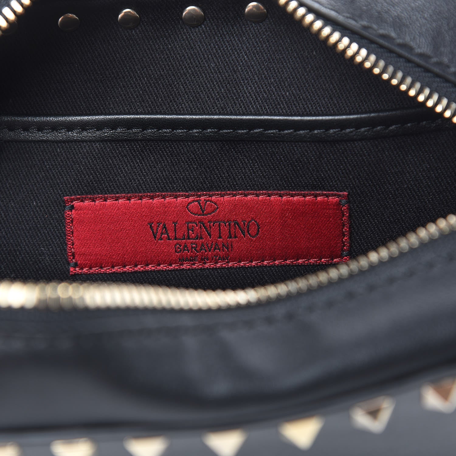 Valentino Garavani Calfskin Rockstud Camera Crossbody Bag Black 6 of 9