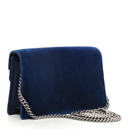 Gucci Velvet Super Mini Dionysus Shoulder Bag Cobalt 3 of 11