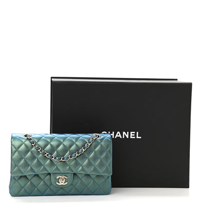 Chanel Iridescent Caviar Quilted Medium Double Flap Green 11 of 11