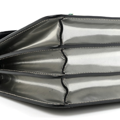 Bulgari Metallic Calfskin Serpenti Forever Top Handle Silver 10 of 19