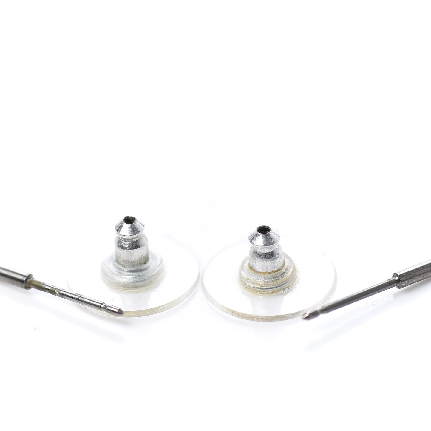 Crystal CC Drop Earrings Ruthenium