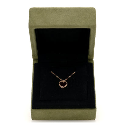 Van Cleef & Arpels 18k Rose Gold Carnelian Sweet Alhambra Heart Pendant Necklace 5 of 5