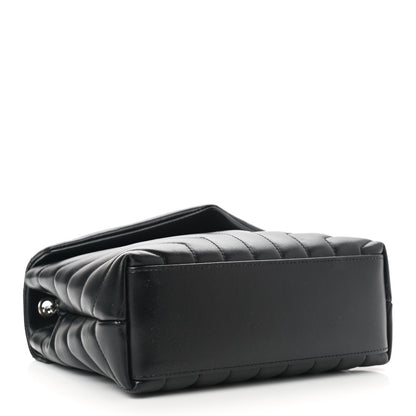 Saint Laurent Calfskin Y Quilted Monogram Small Loulou Chain Satchel Black 4 of 10