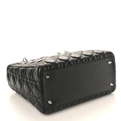 Christian Dior Lambskin Cannage Medium Lady Dior Black 4 of 12