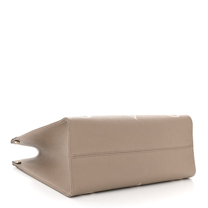Louis Vuitton Empreinte Monogram Giant Onthego MM Tourterelle Creme 3 of 8