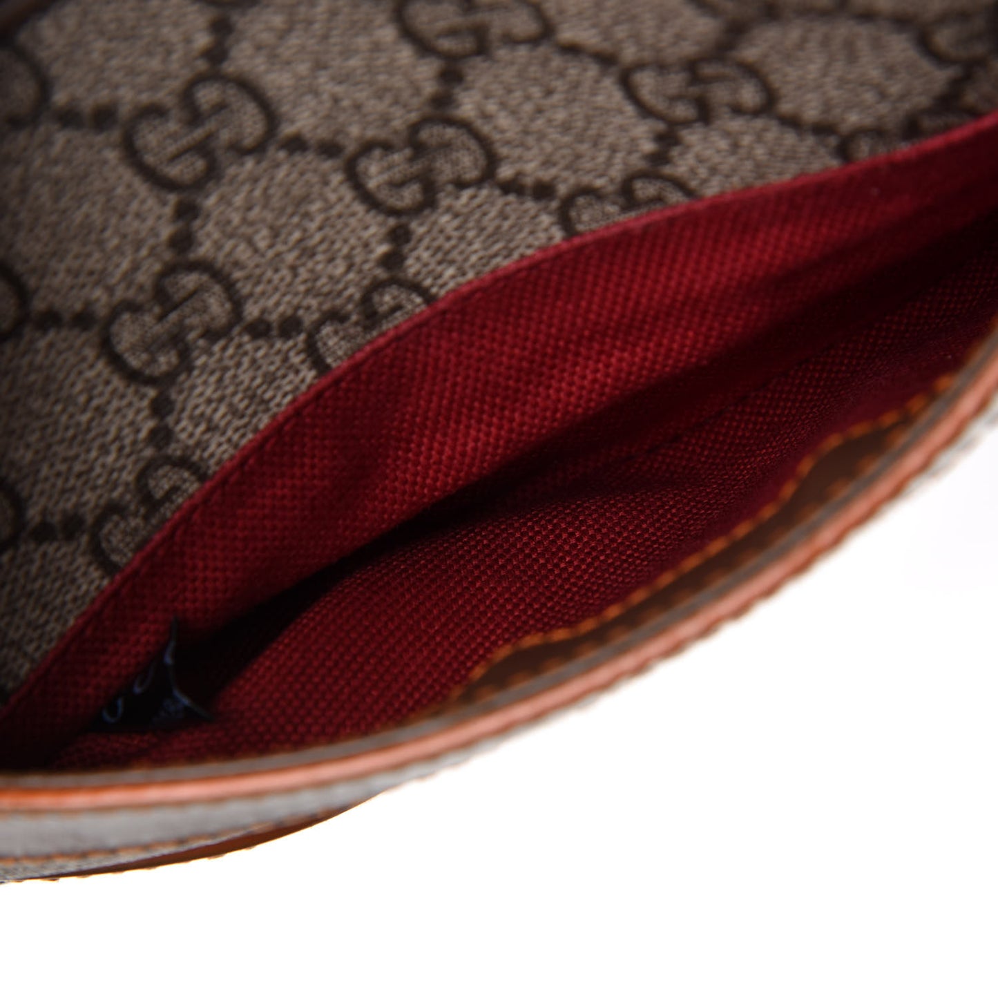 GG Supreme Monogram Web Small Shoulder Bag Brown