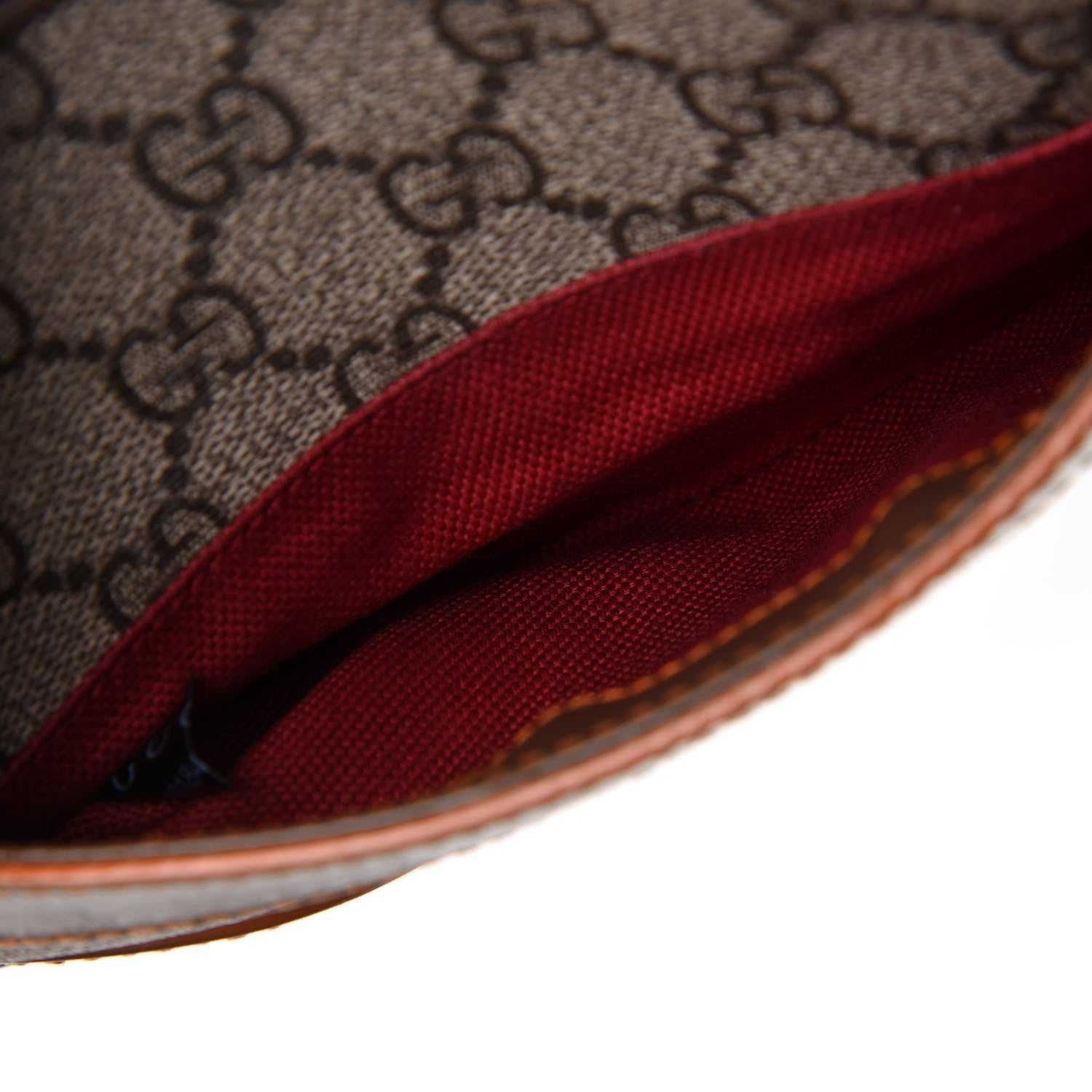 Gucci GG Supreme Monogram Web Small Shoulder Bag Brown 9 of 10