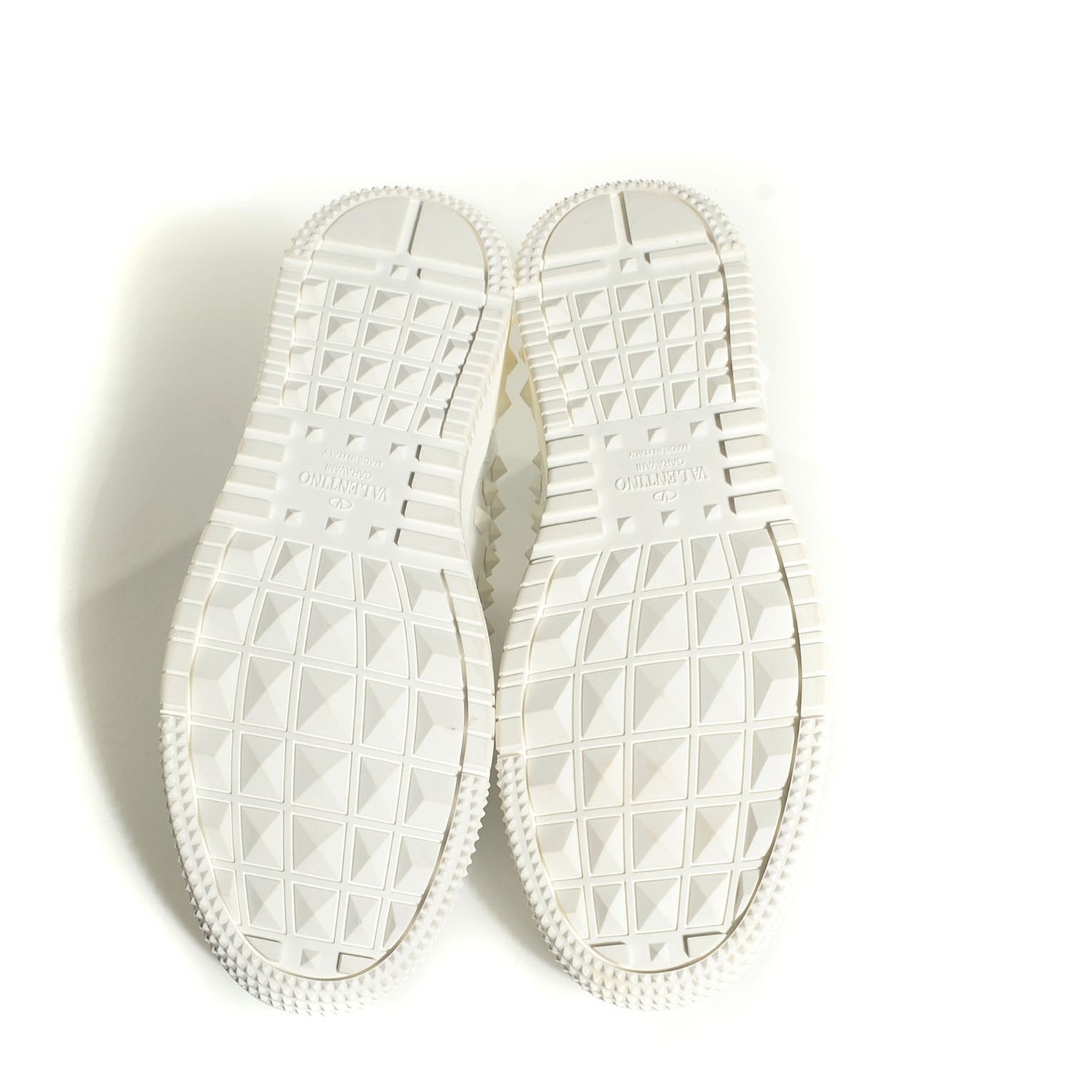 Valentino Garavani Calfskin Mens Rock Be Low Top Sneakers 43.5 White 10 of 14