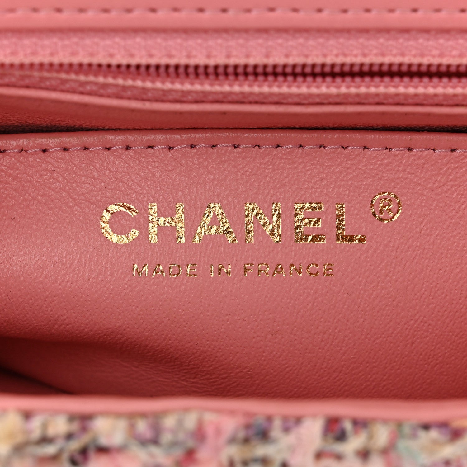 Chanel Tweed Braid Mini Flap White Pink 6 of 11
