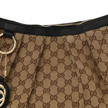 Gucci Monogram Medium Sukey Hobo Dark Brown 8 of 14