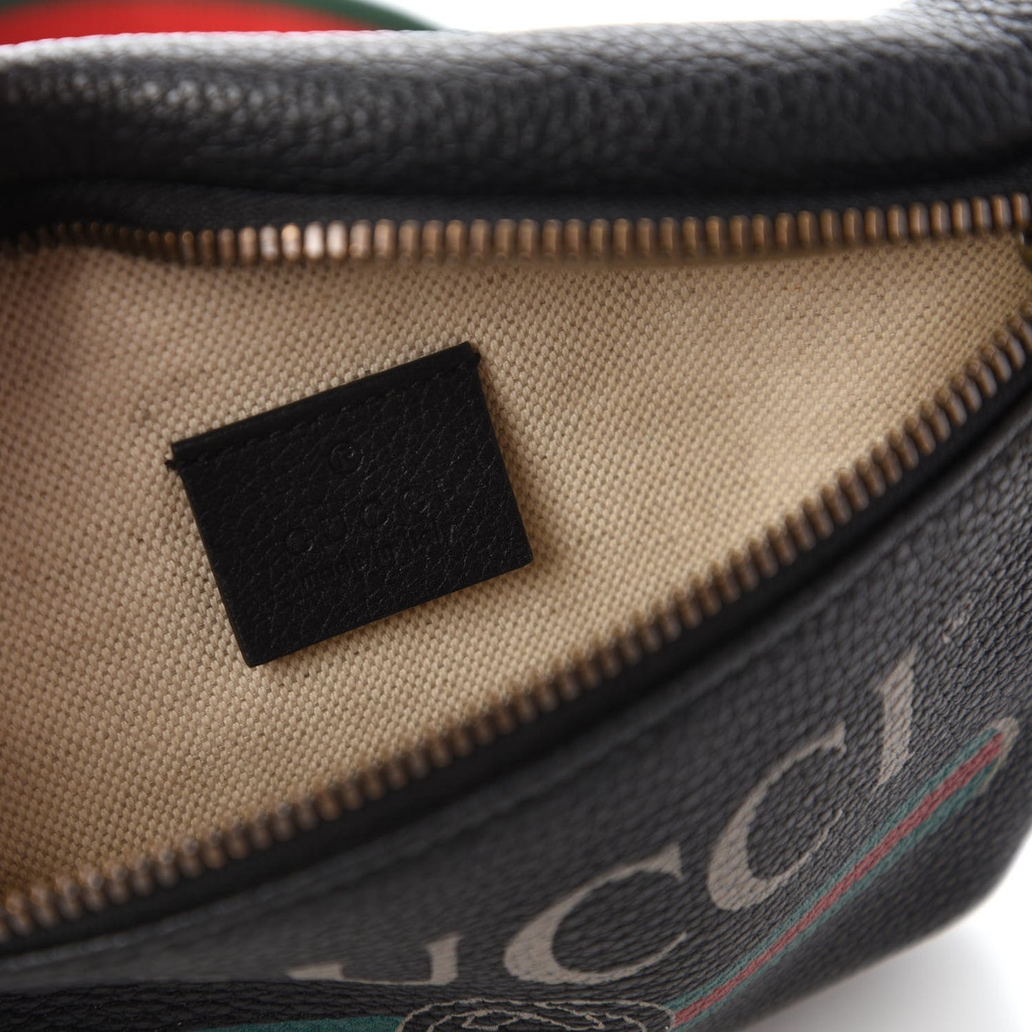 Grained Calfskin Small Logo Belt Bag Black