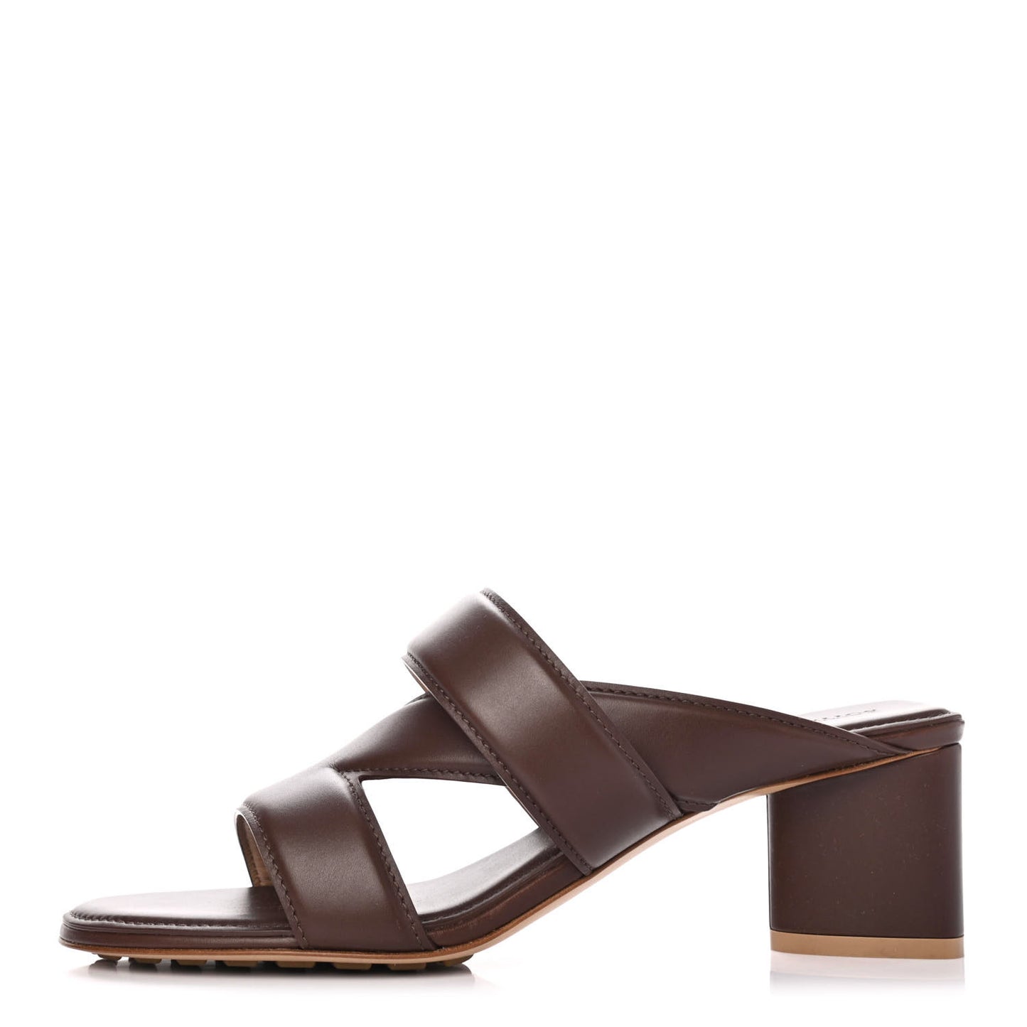 Vienna Calfskin The Band Cross Strap Mule Sandals 37 Bitter Chocolate