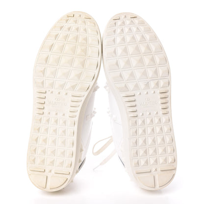 Valentino Garavani Calfskin Mens Rockstud Untitled Open Sneakers 42 White 7 of 11