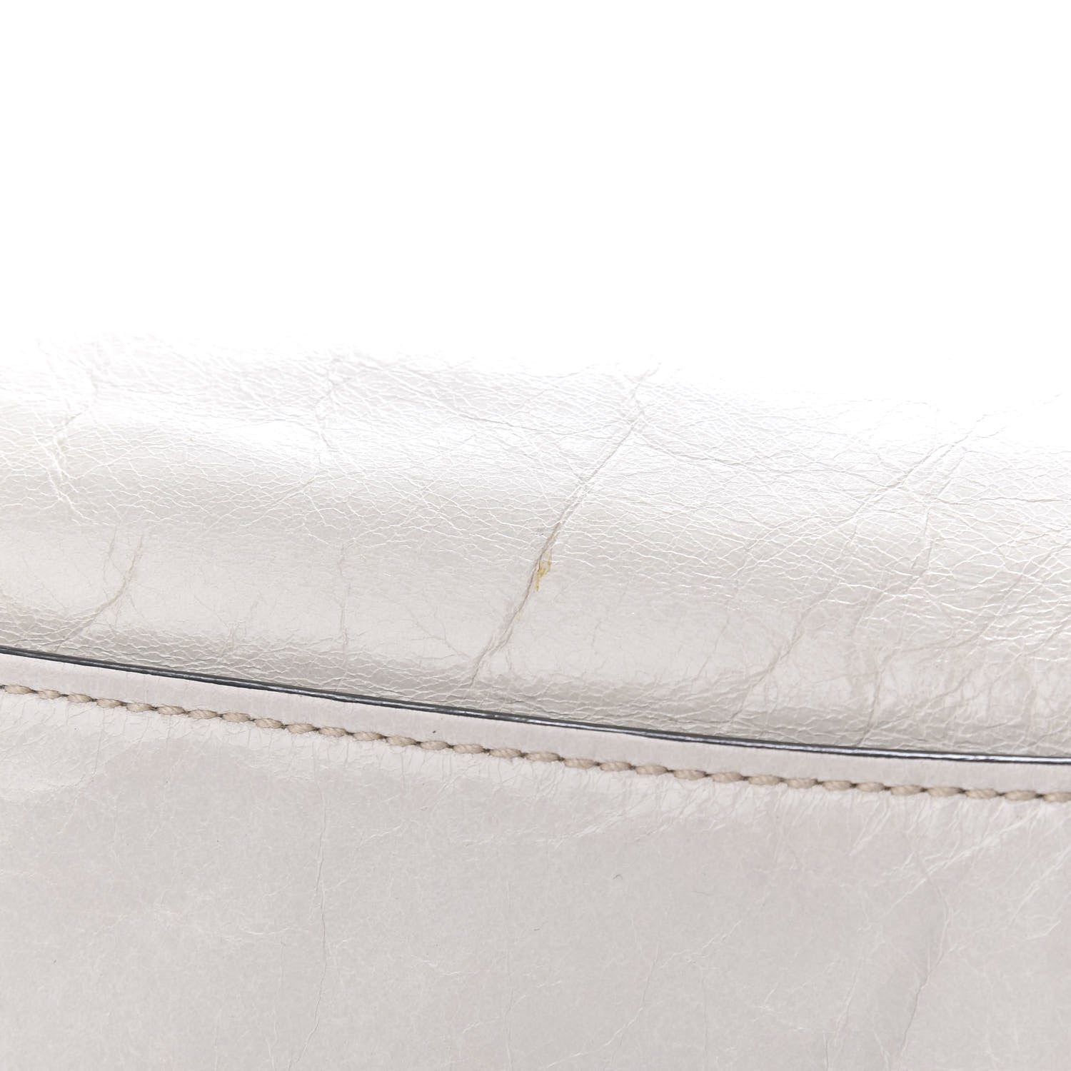 Miu Miu Vitello Shine Zip Tote Talco 11 of 14