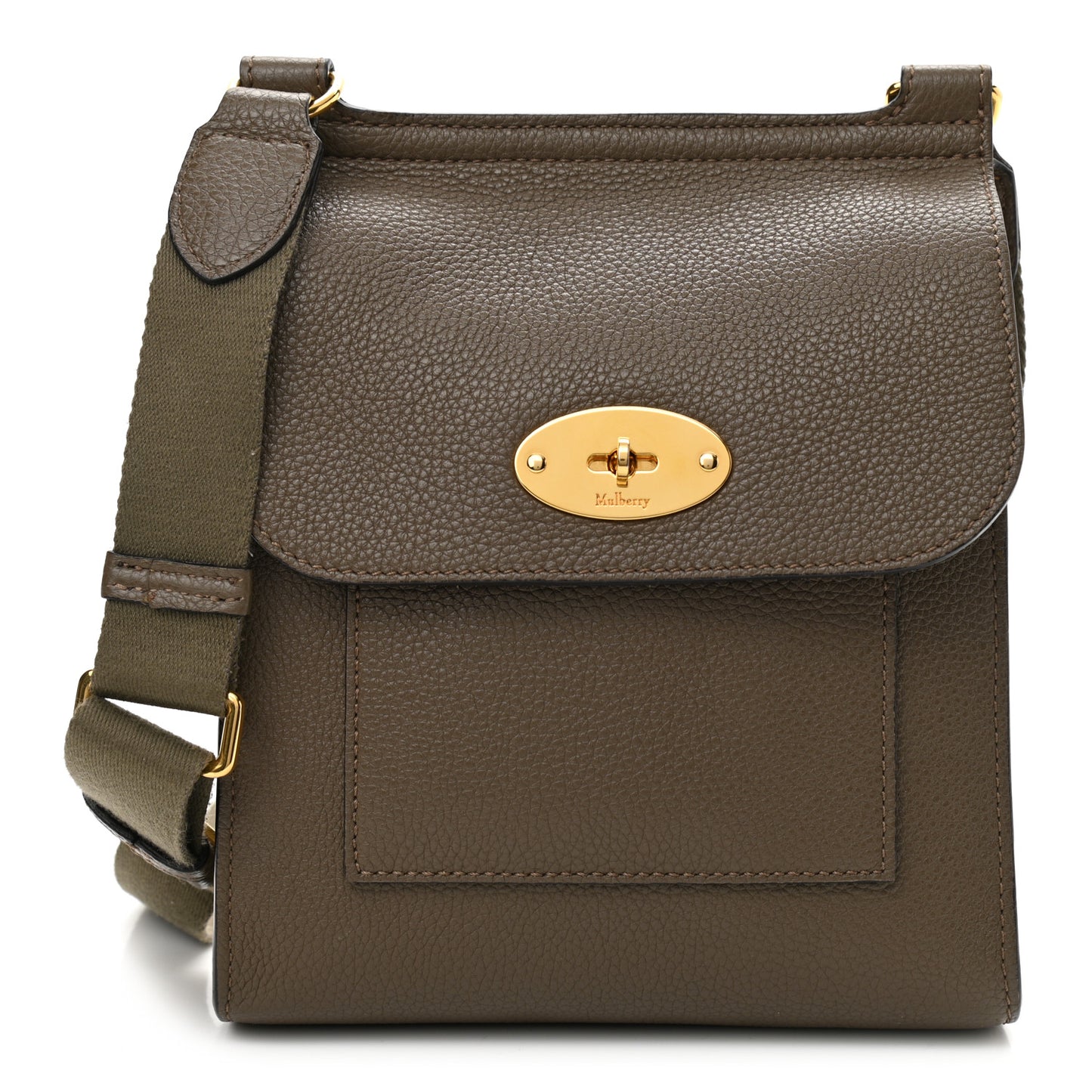 Grain Calfskin New Antony Messenger Crossbody Earth Grey