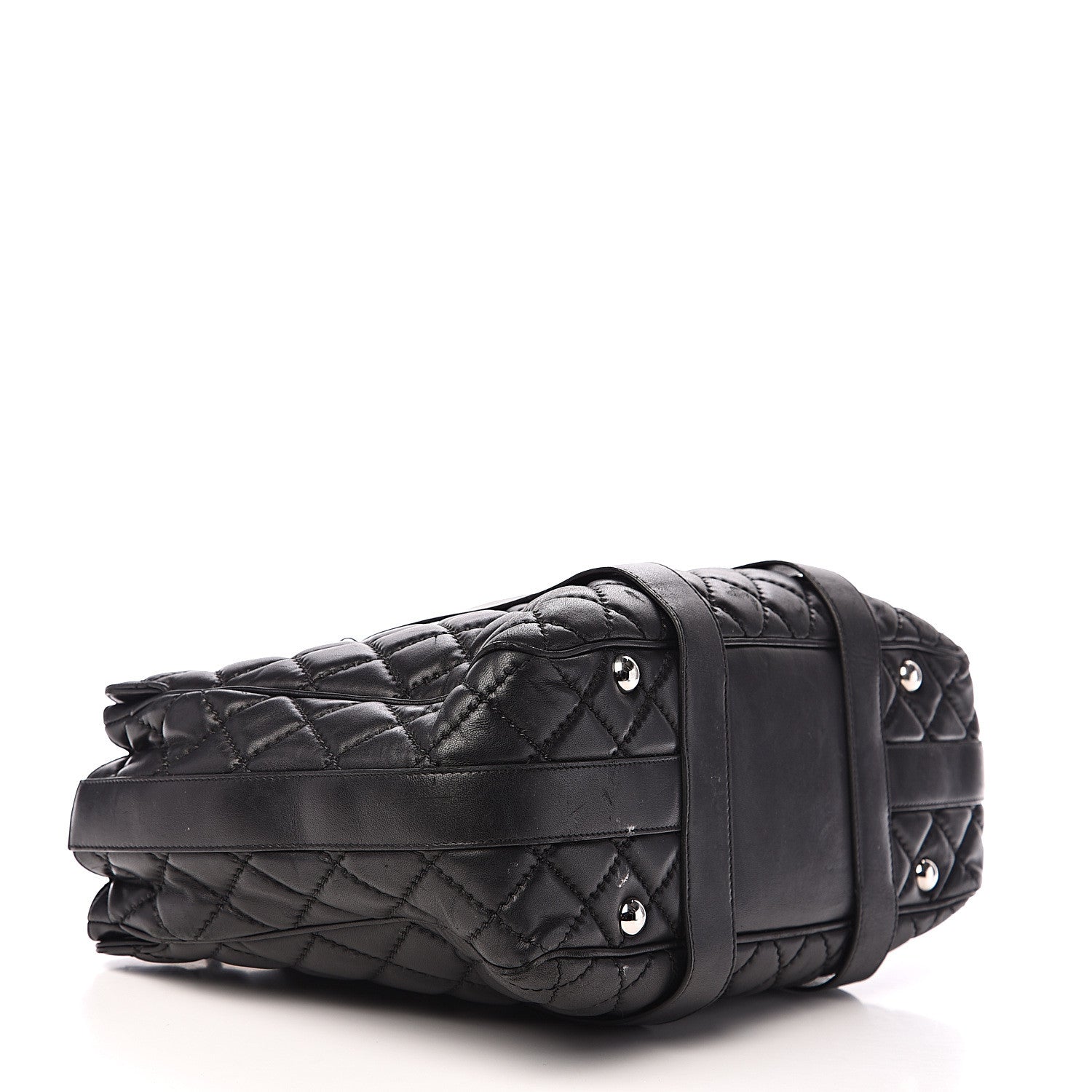 Chanel Lambskin Quilted Large Easy Carry Shopping Tote Black 3 of 21