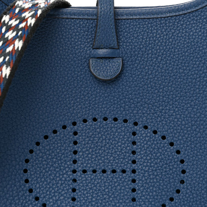 Hermes Taurillon Clemence Zigzag Evelyne TPM Bleu Saphir Bleu Zellige Indigo Black 8 of 11