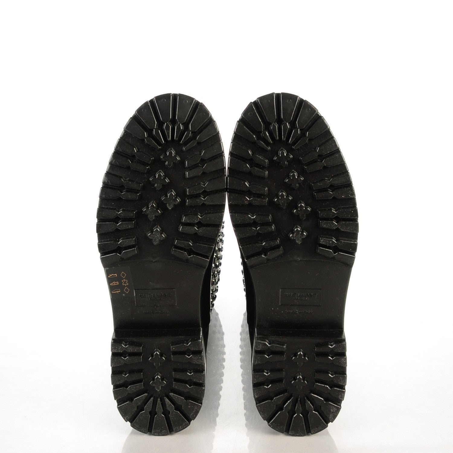 Saint Laurent Rubber Studded Festival Rain Boots 41 Black 5 of 7