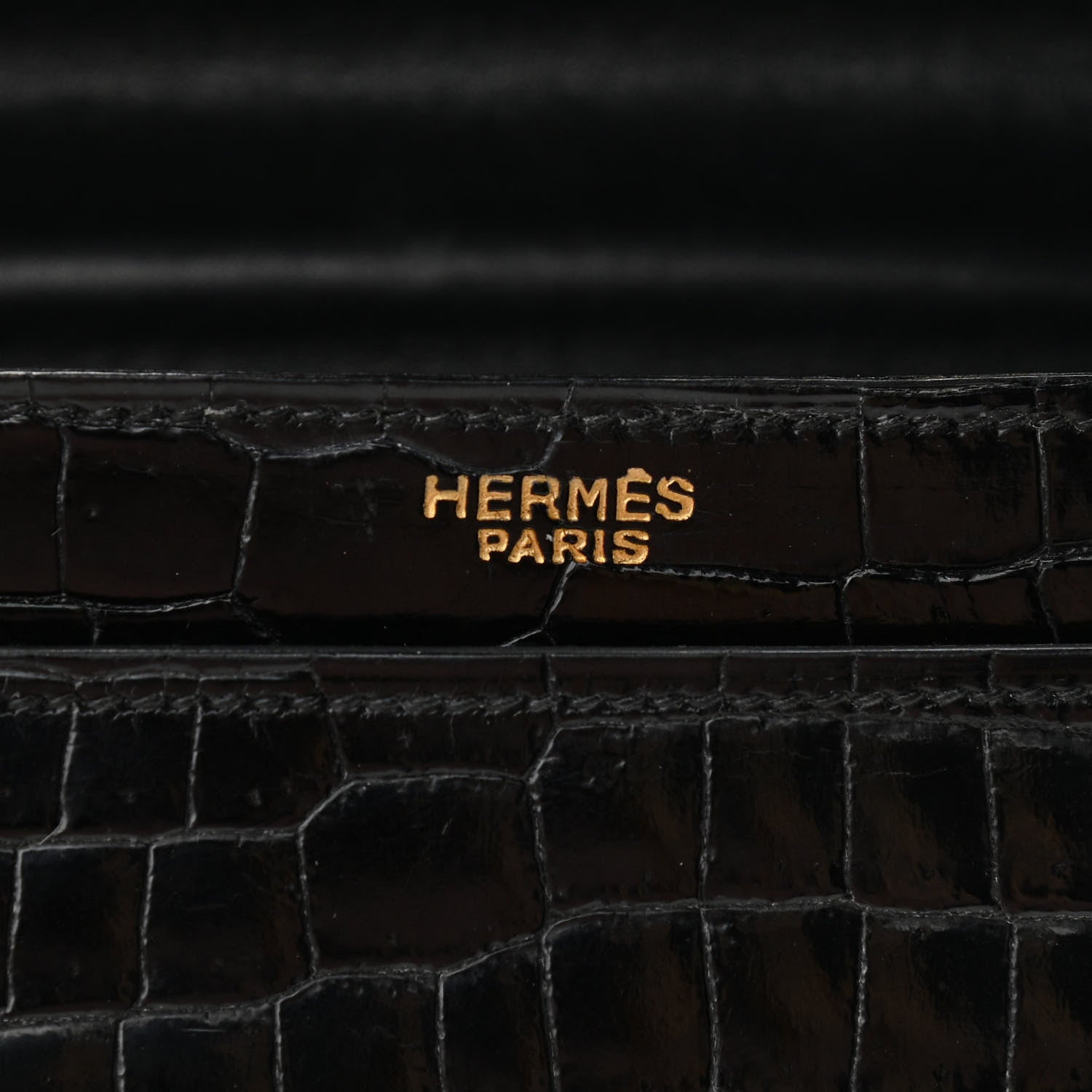 Hermes Shiny Porosus Crocodile Constance 23 Black 6 of 13