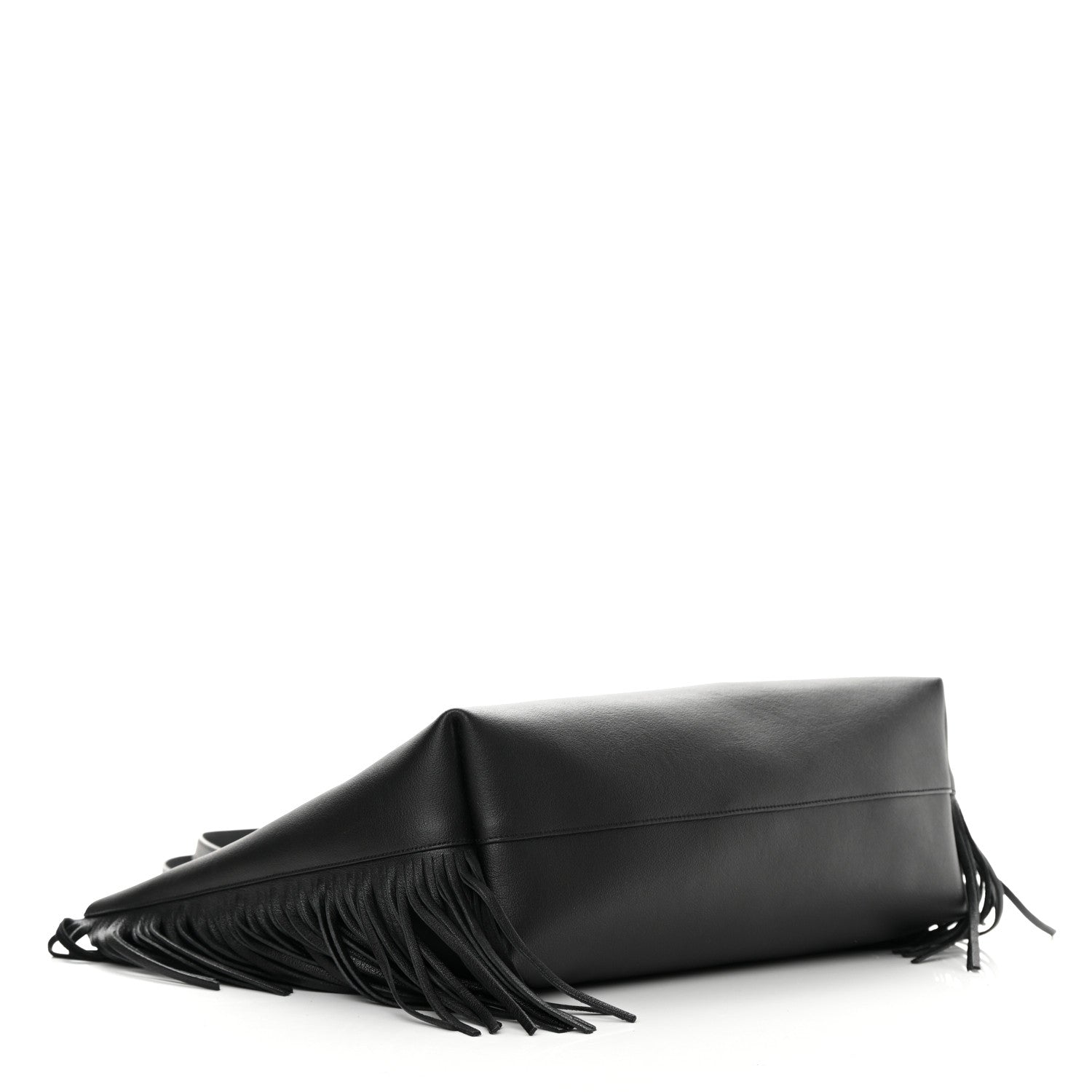 Saint Laurent Calfskin Large Fringe Shopping Tote Black 5 of 12