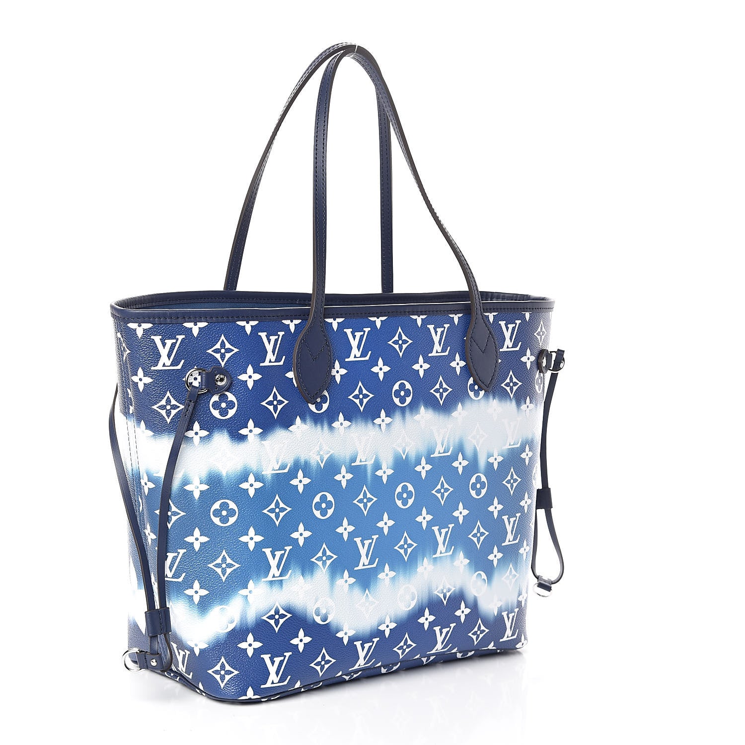 Louis Vuitton Monogram Escale Neverfull MM Blue 3 of 10