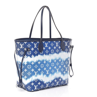 Louis Vuitton Monogram Escale Neverfull MM Blue 3 of 10
