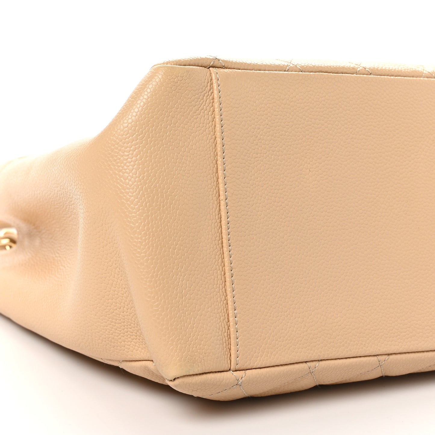 Caviar Quilted Grand Shopping Tote GST Beige Clair