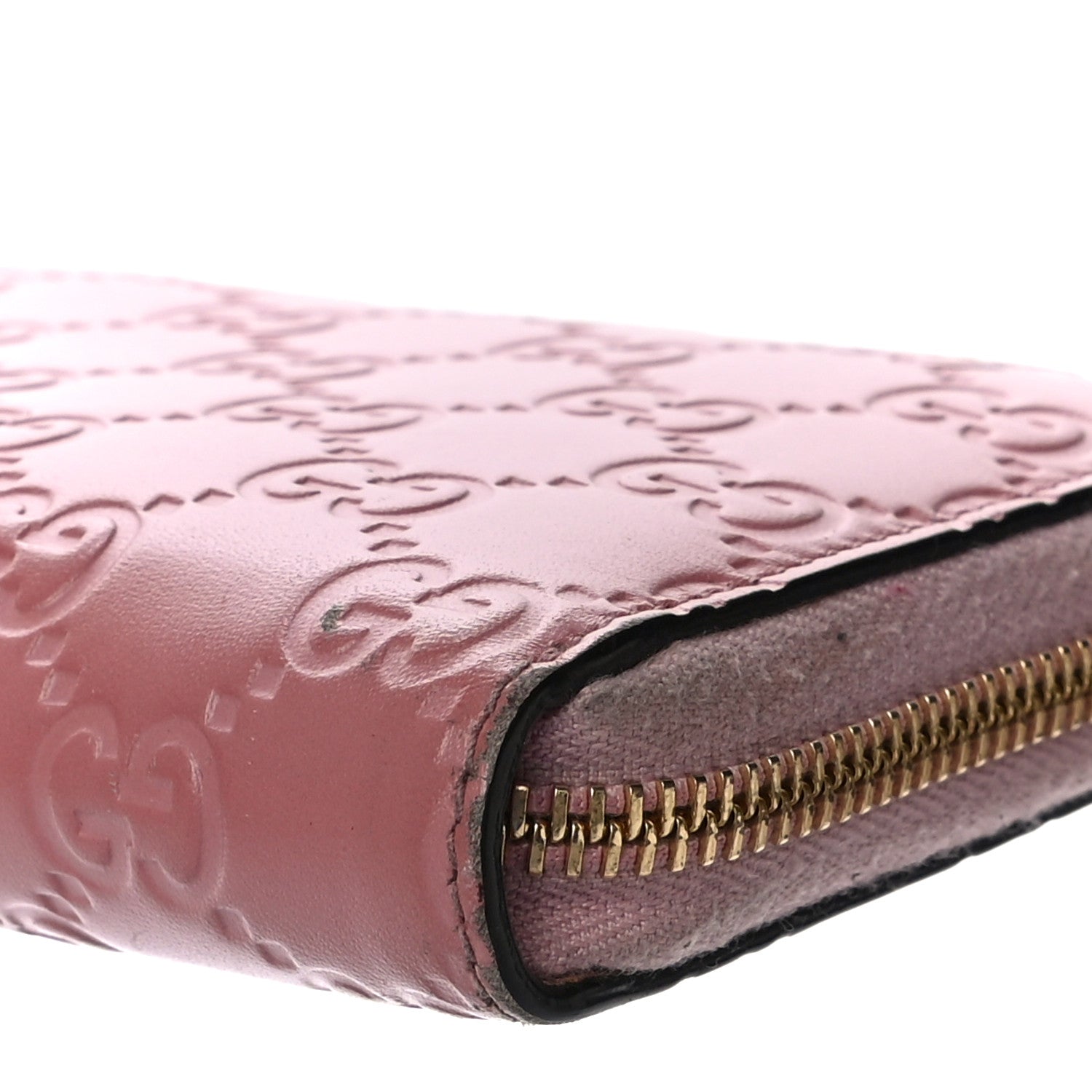 Gucci Guccissima Zip Around Wallet Pink 9 of 11