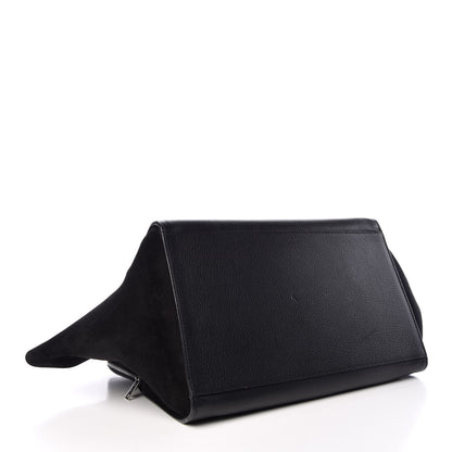 Celine Drummed Calfskin Suede Double Zip Trapeze Black 5 of 23