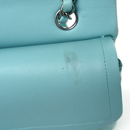 Chanel Lambskin Quilted Medium Double Flap Light Blue 12 of 12