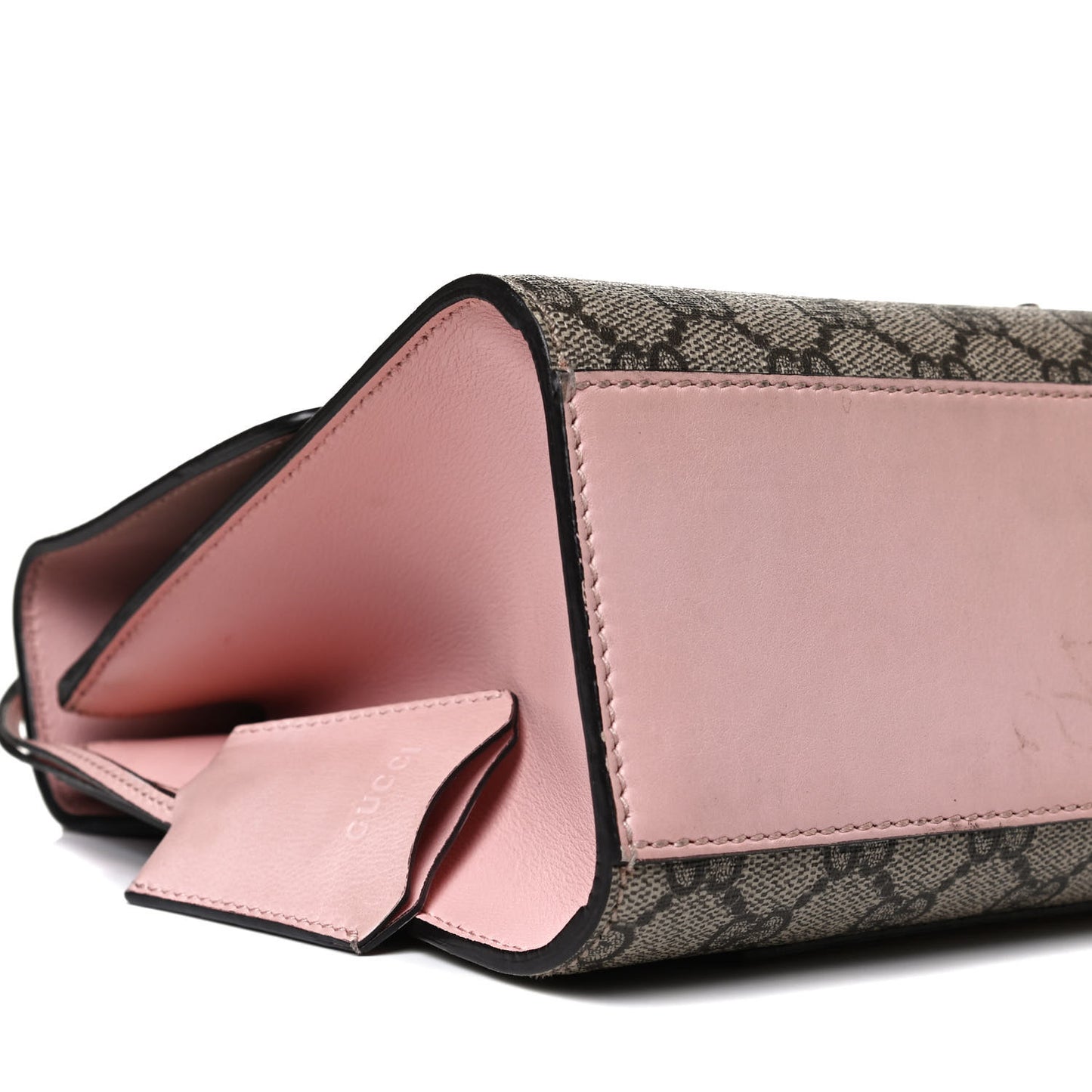 GG Supreme Monogram Calfskin Medium Padlock Shoulder Bag Beige Perfect Pink