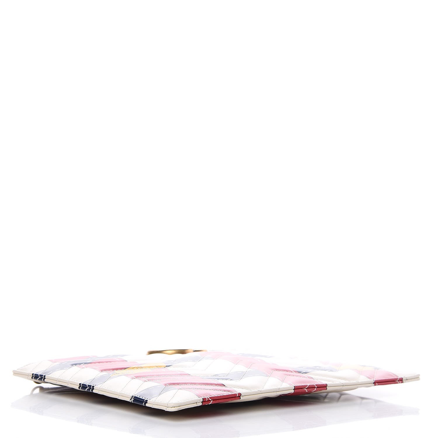 Gucci Calfskin Matelasse Trompe L'Oeil Print GG Marmont Zip Pouch White 4 of 7