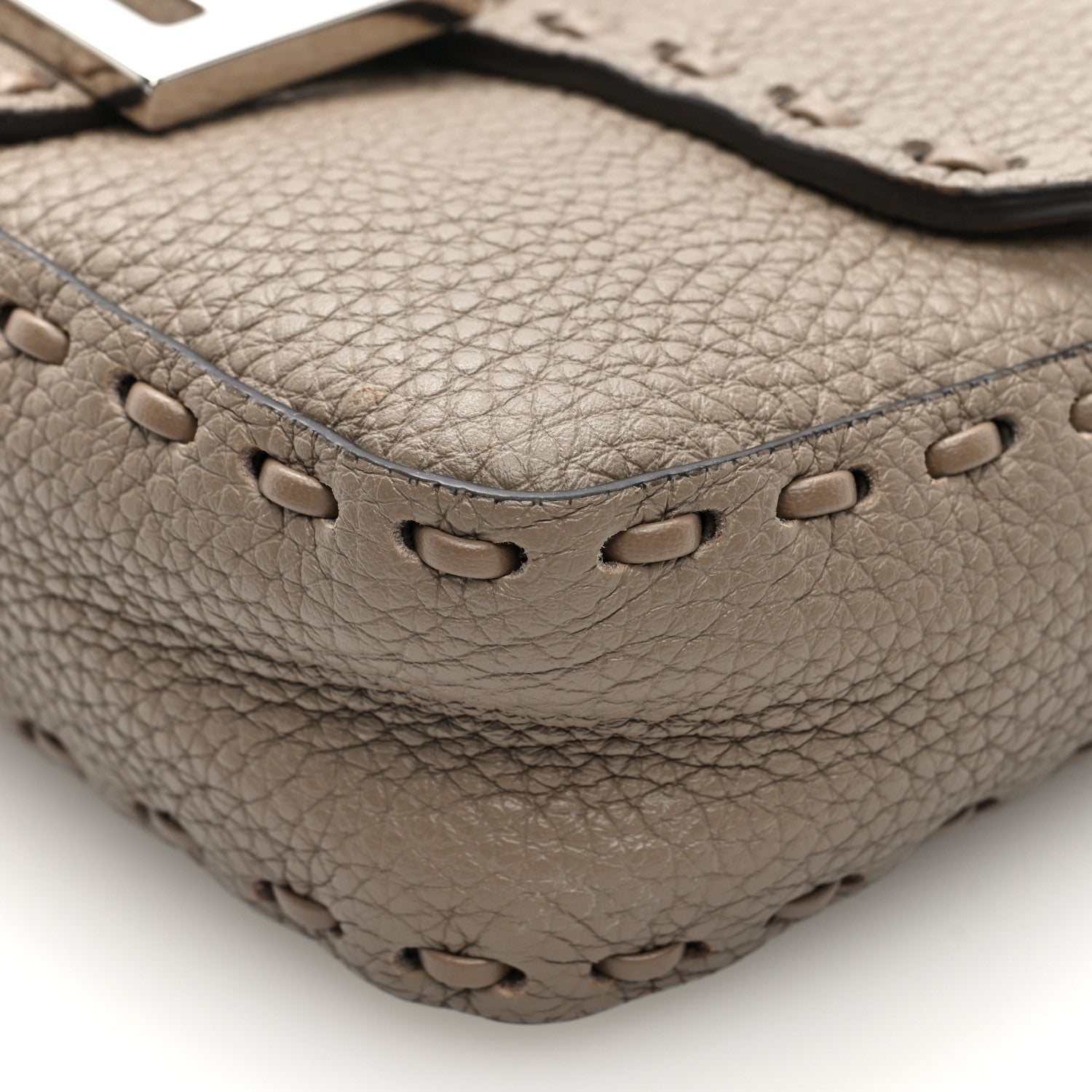 Fendi Cuoio Roma Sellerissima Nappa Sintetica Tape Stitch Mini Baguette Corda 10 of 10