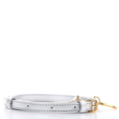 Louis Vuitton Metallic Calfskin 12mm Adjustable Shoulder Strap Silver 2 of 4
