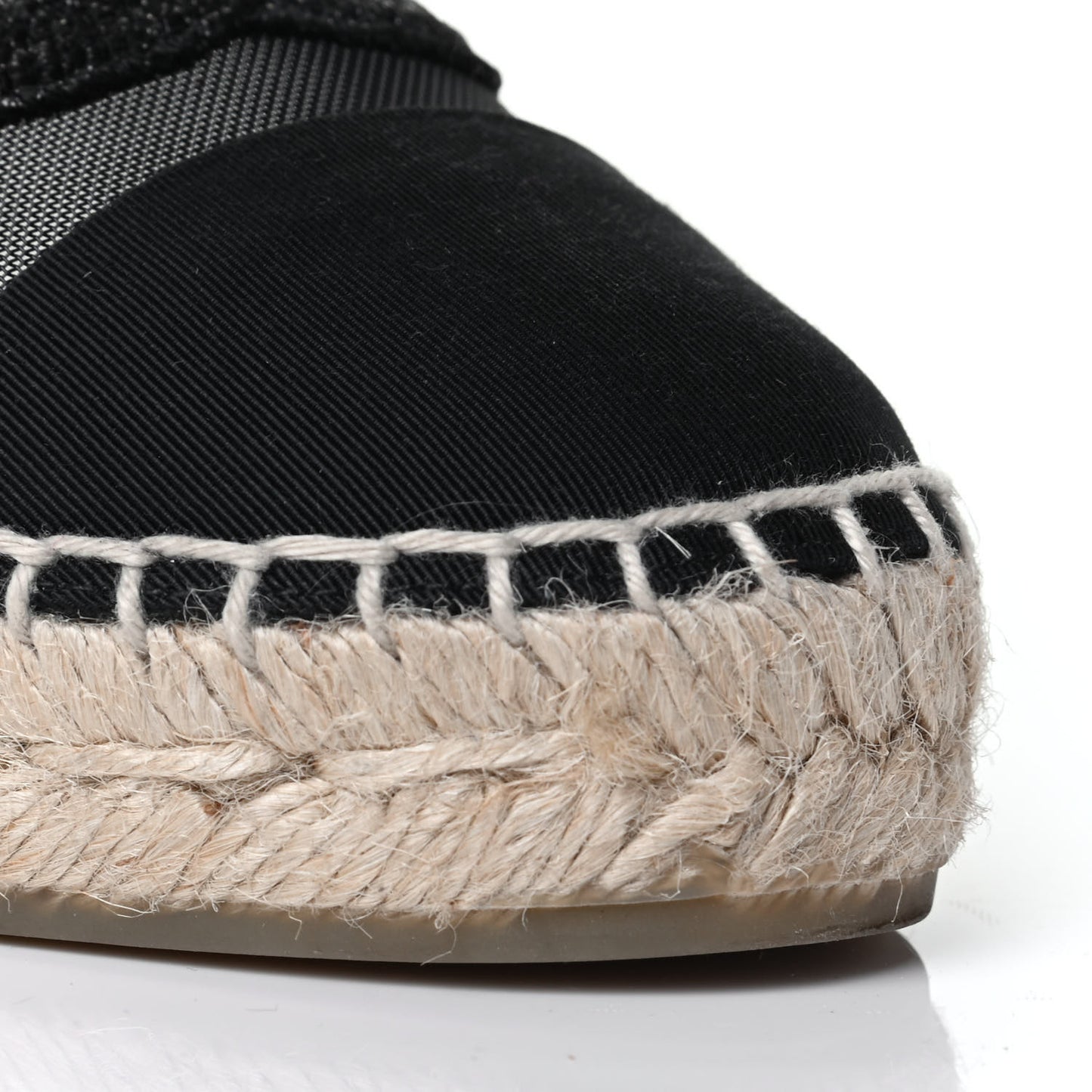 Mesh Grosgrain CC Espadrilles 39 Black