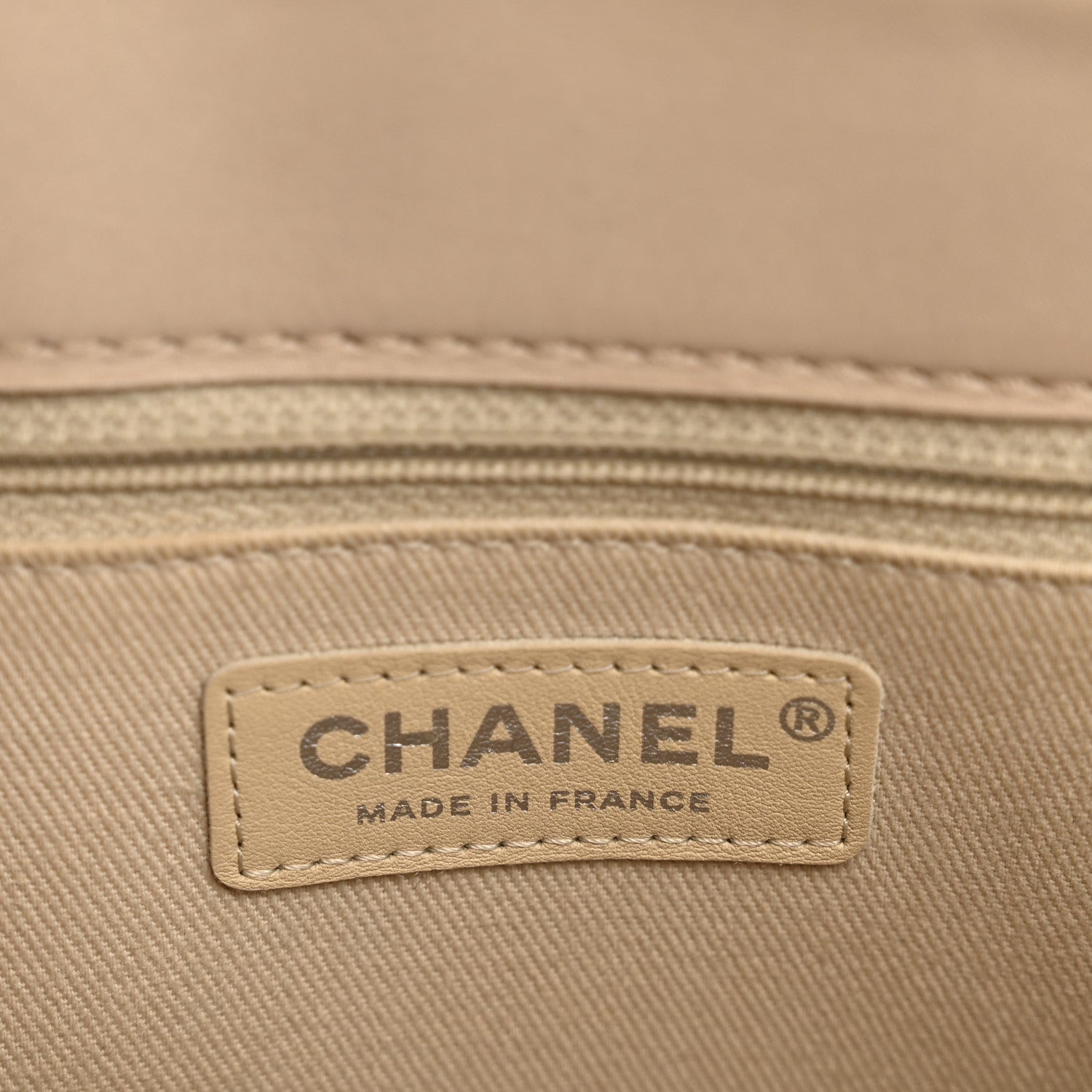 Chanel Calfskin Double Stitch Large Hamptons Flap Bag Beige 6 of 14