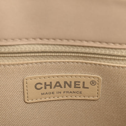 Chanel Calfskin Double Stitch Large Hamptons Flap Bag Beige 6 of 14