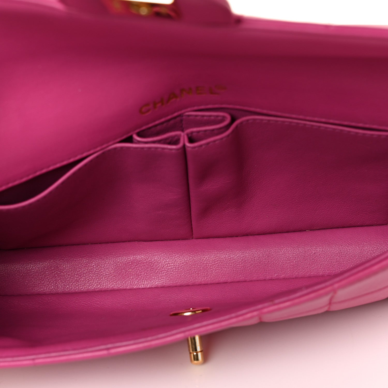 Chanel Lambskin East West Chocolate Bar Flap Pink 7 of 10