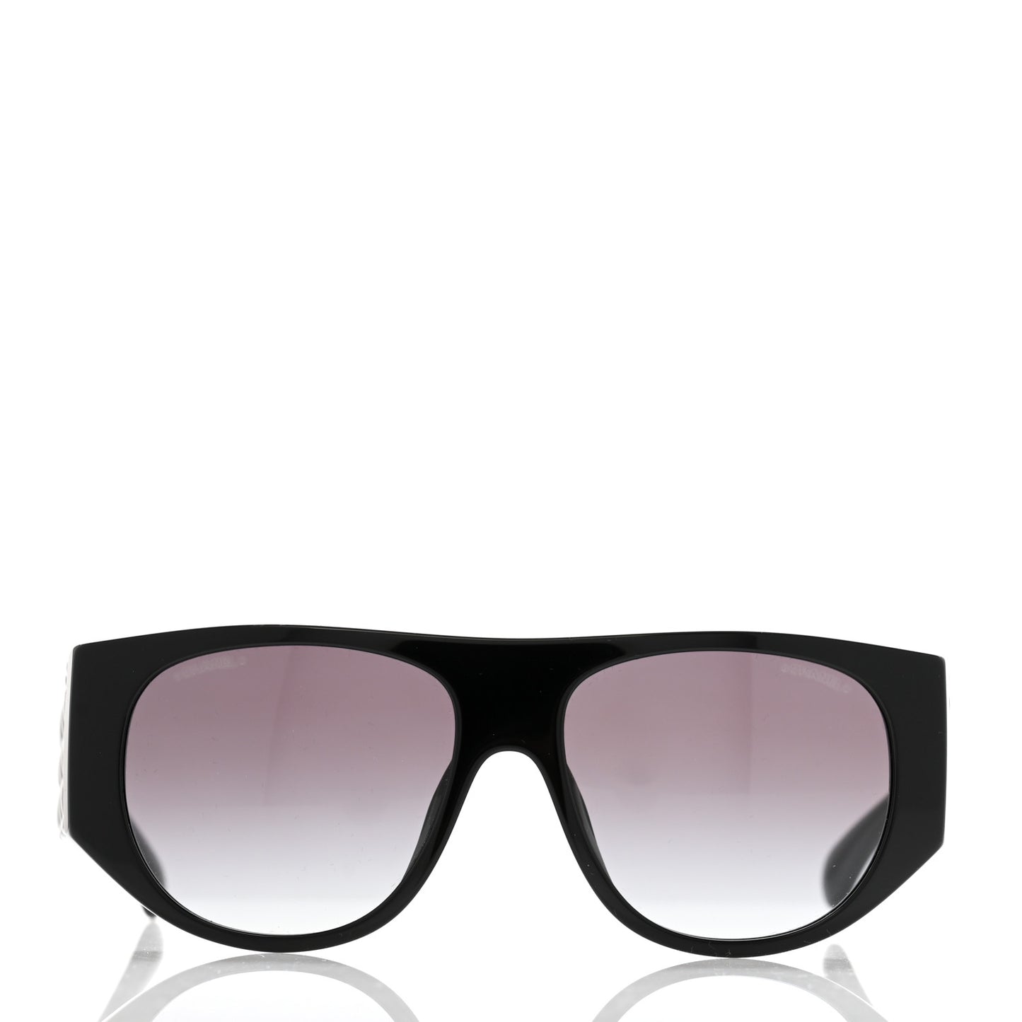 Acetate Quilted CC Pilot Sunglasses 71465 Black