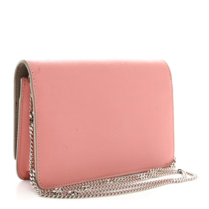 Fendi Vitello Elite Crystal Eye Monster Tube Wallet on Chain Grigio Polvere Ribes Multicolor 3 of 14