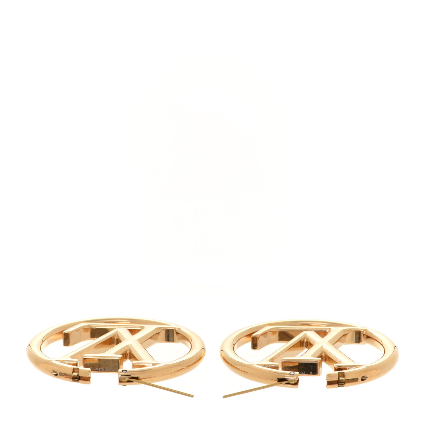 Metal Louise Hoop Earrings Gold