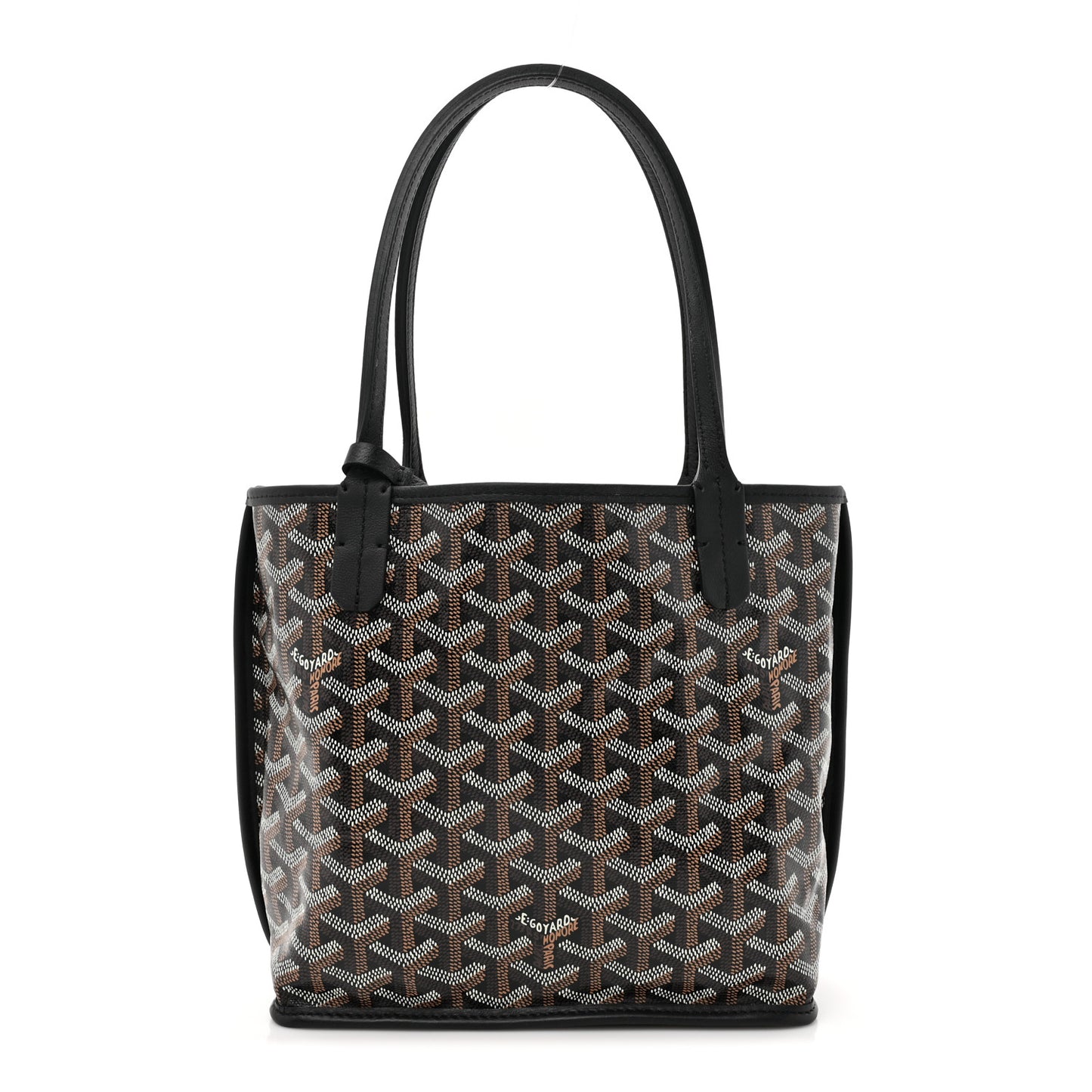 Goyardine Reversible Mini Anjou Black