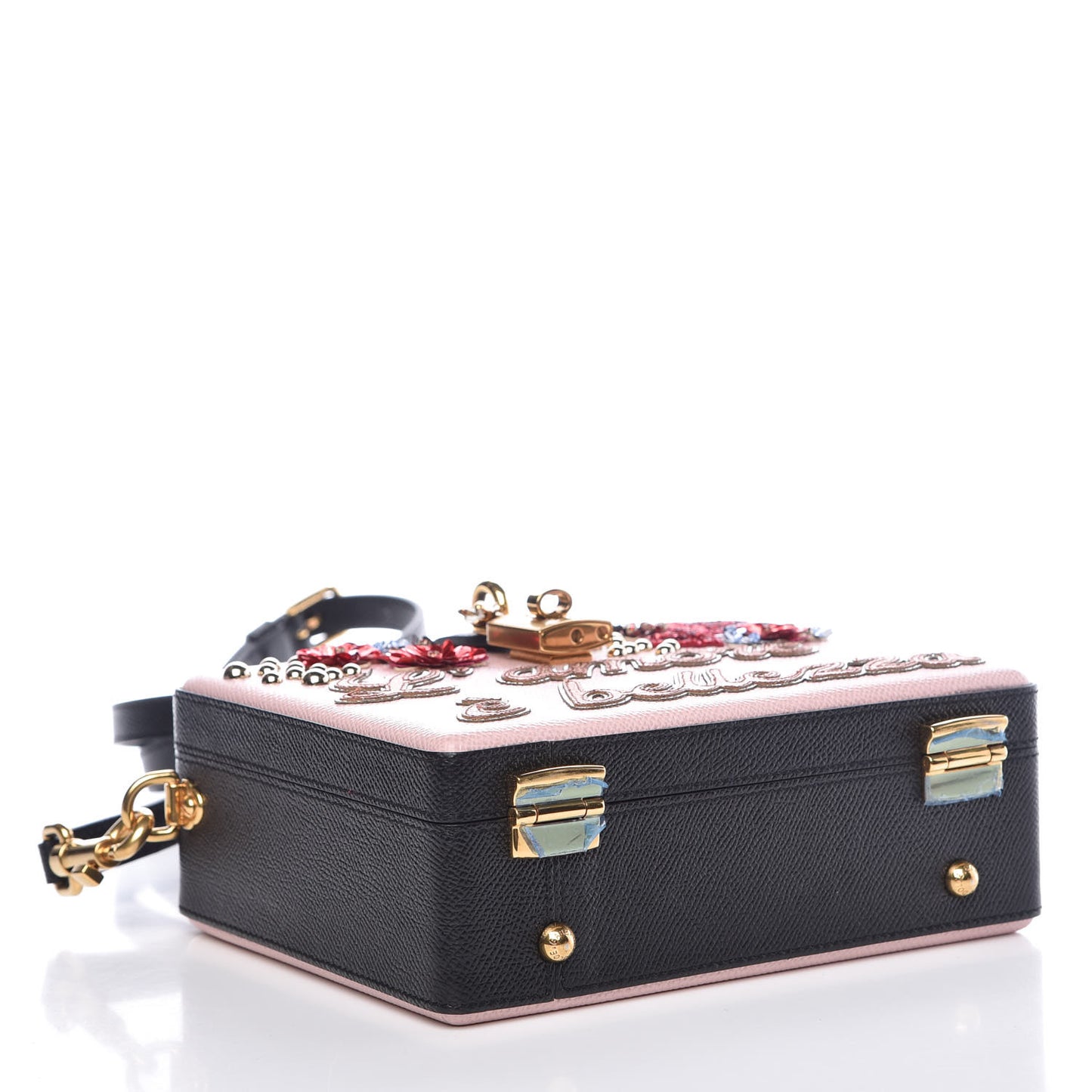 Dauphine Embellished Box Bag Black Rosa Carne