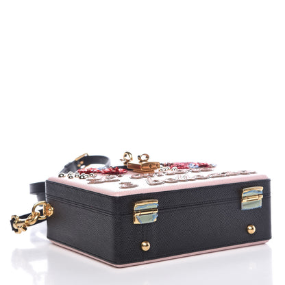 Dolce & Gabbana Dauphine Embellished Box Bag Black Rosa Carne 4 of 9