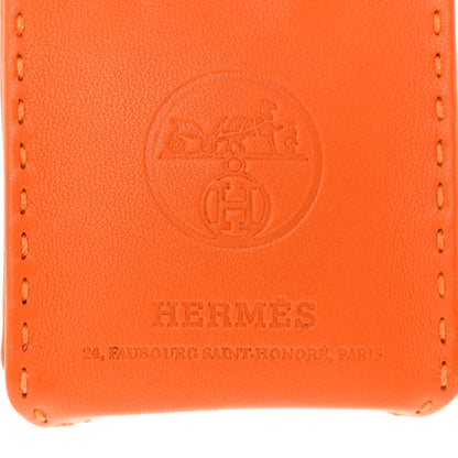 Hermes Milo Lambskin Swift Shopping Bag Charm Feu Gold 3 of 5